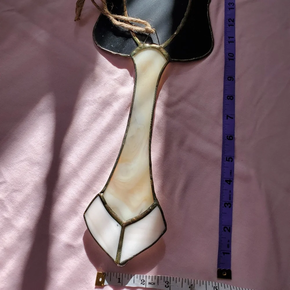 Stained glass flower-shaped mirror, great condition